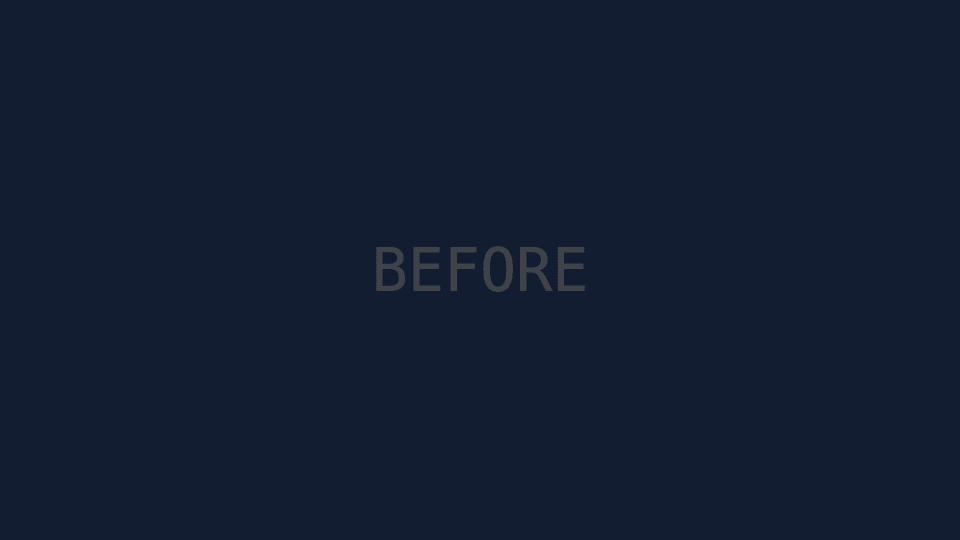 fade: the blue scene dimming toward the dark one